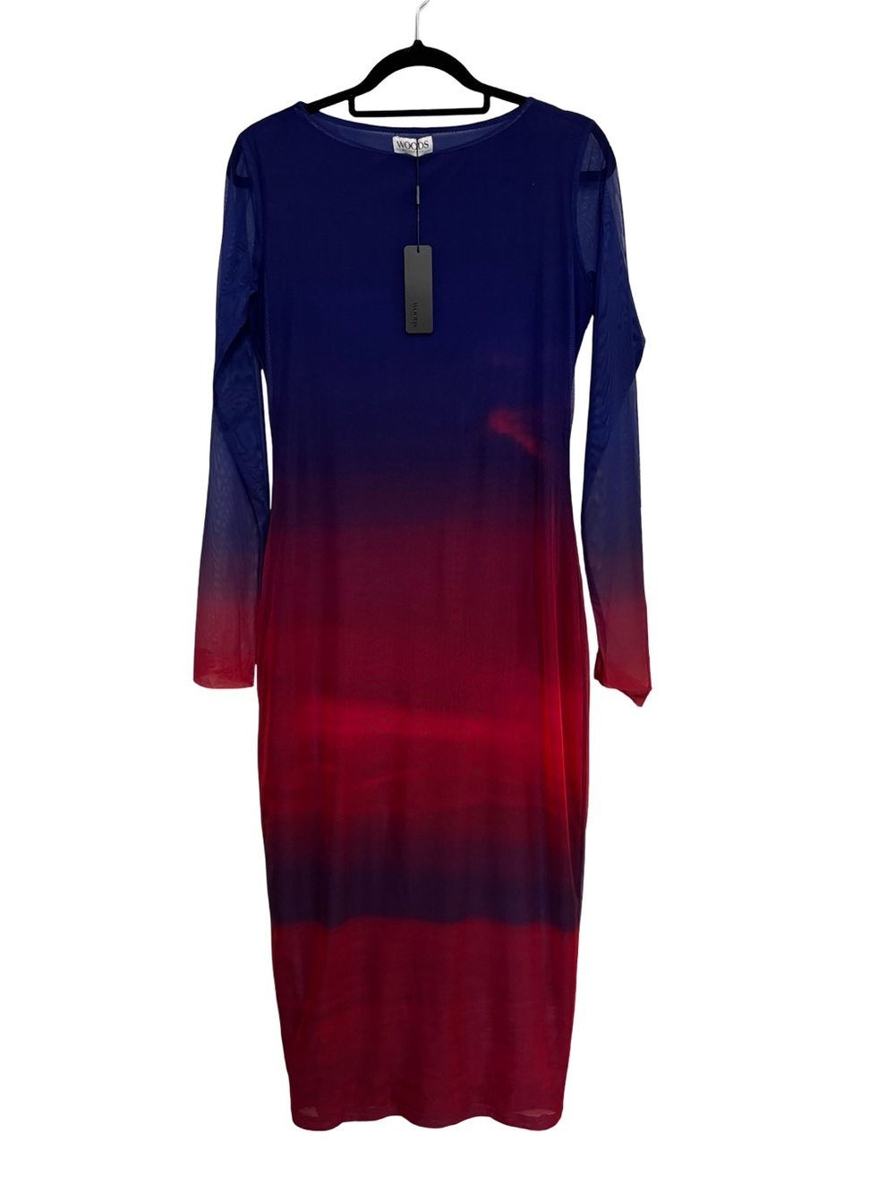 NEW WOODS by Jordyn Kai Mesh Midi Bodycon Dress in Purple Haze - Size XL